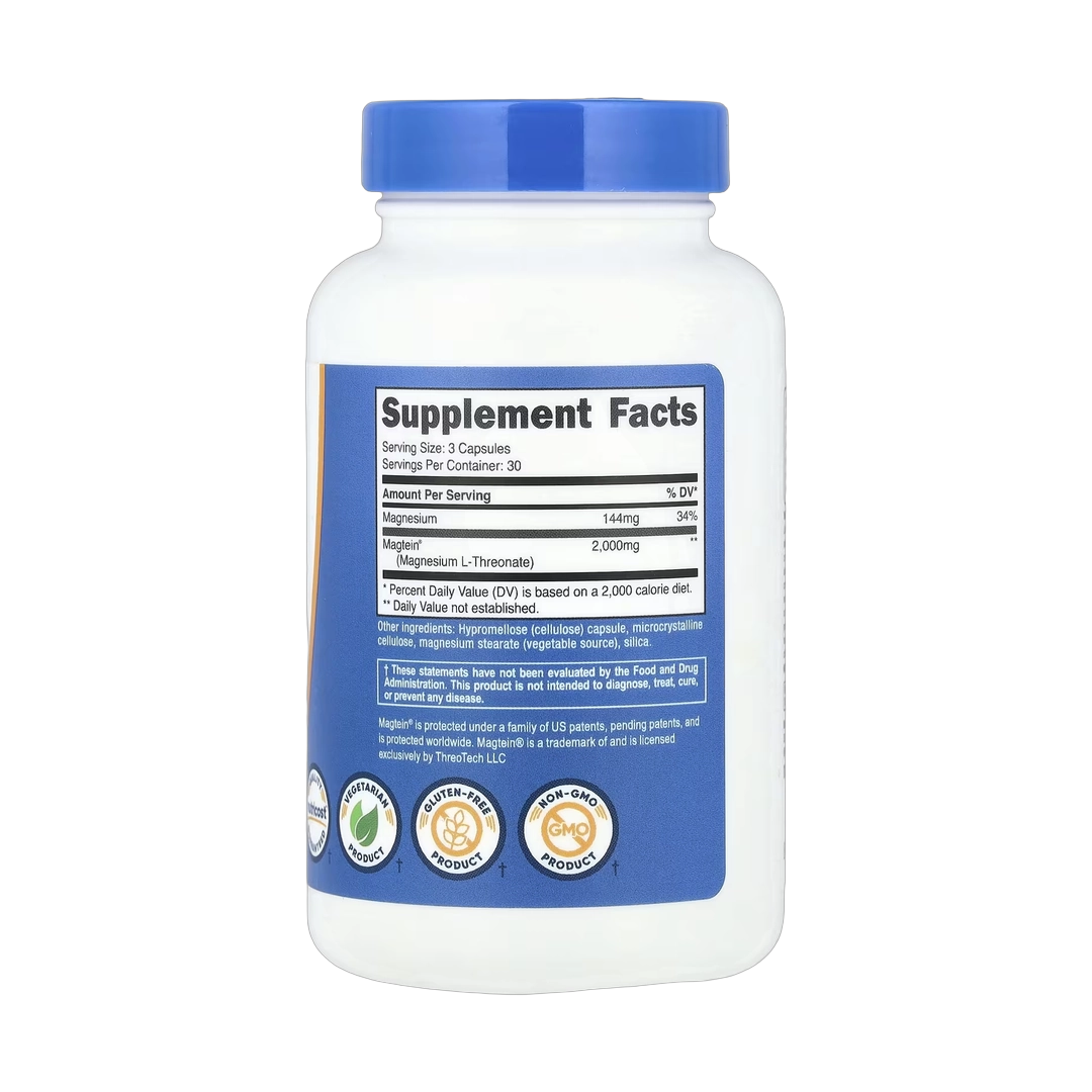 Nutricost, Magtein®, Magnesium L-Threonate, 90 Capsules