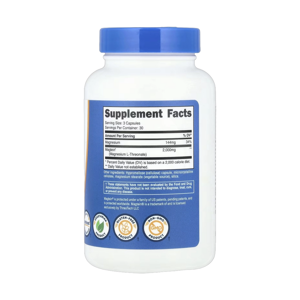 Nutricost, Magtein®, Magnesium L-Threonate, 90 Capsules