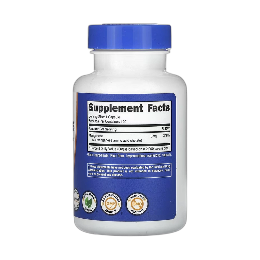 Nutricost, Manganese, 8 mg, 120 Capsules