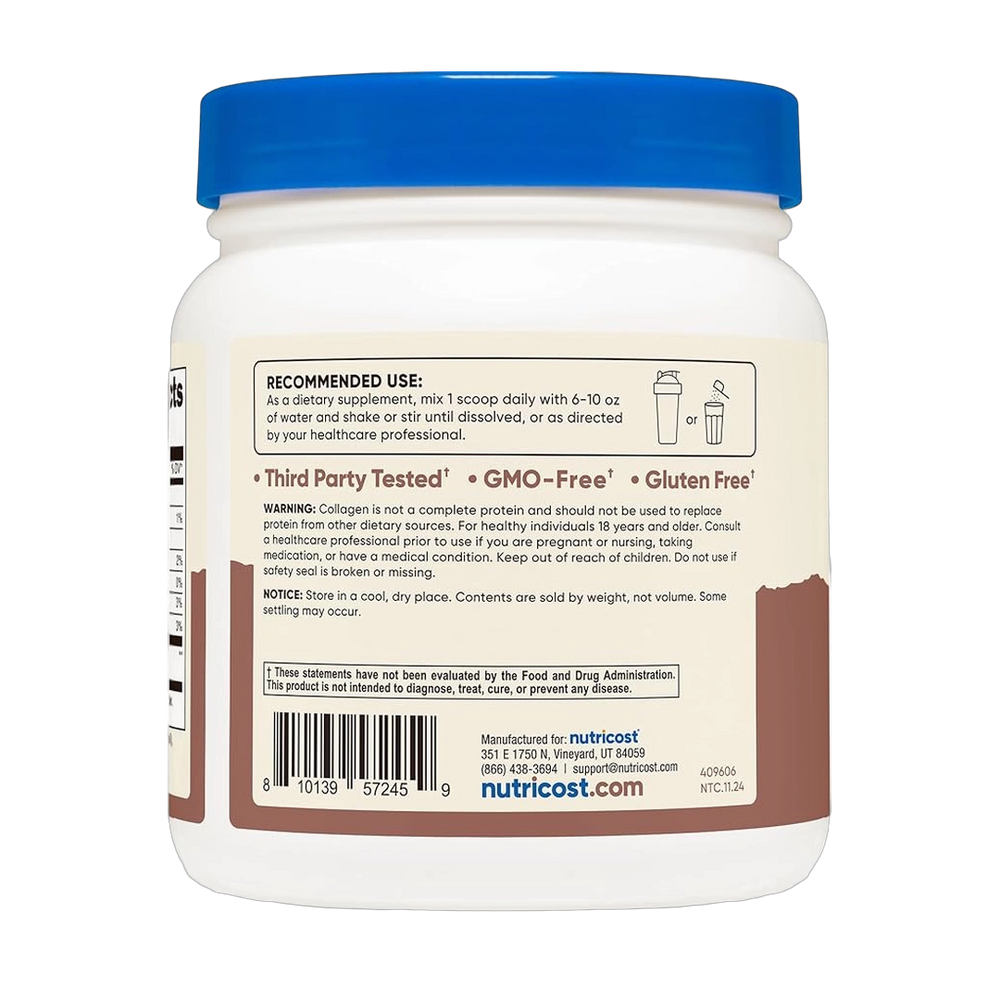 Nutricost, Marine Collagen, Chocolate, 13.7 oz, 383 g
