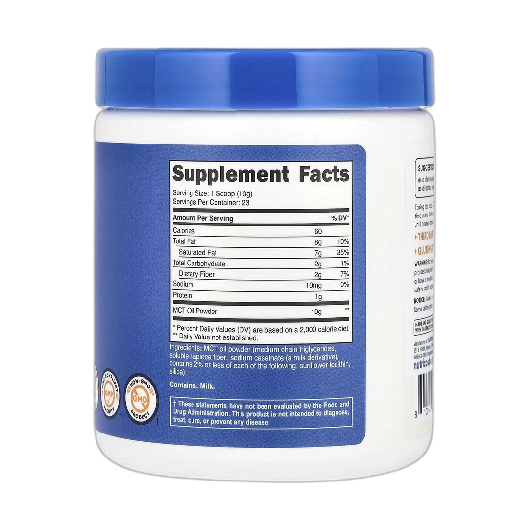 Nutricost, MCT Oil Powder, Unflavored, 8.1 oz, 227 g