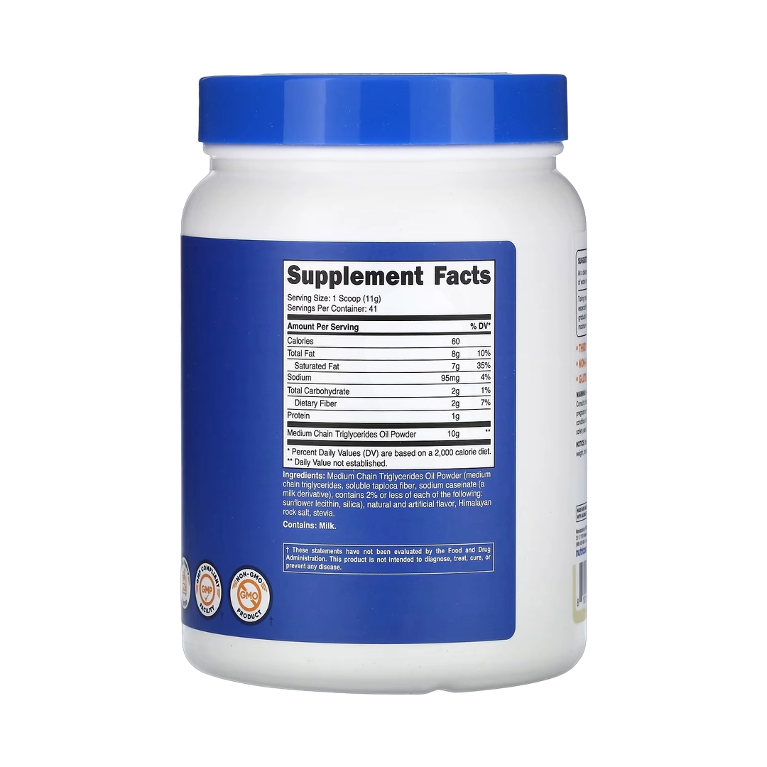 Nutricost, MCT Oil Powder, Vanilla, 16 oz, 454 g