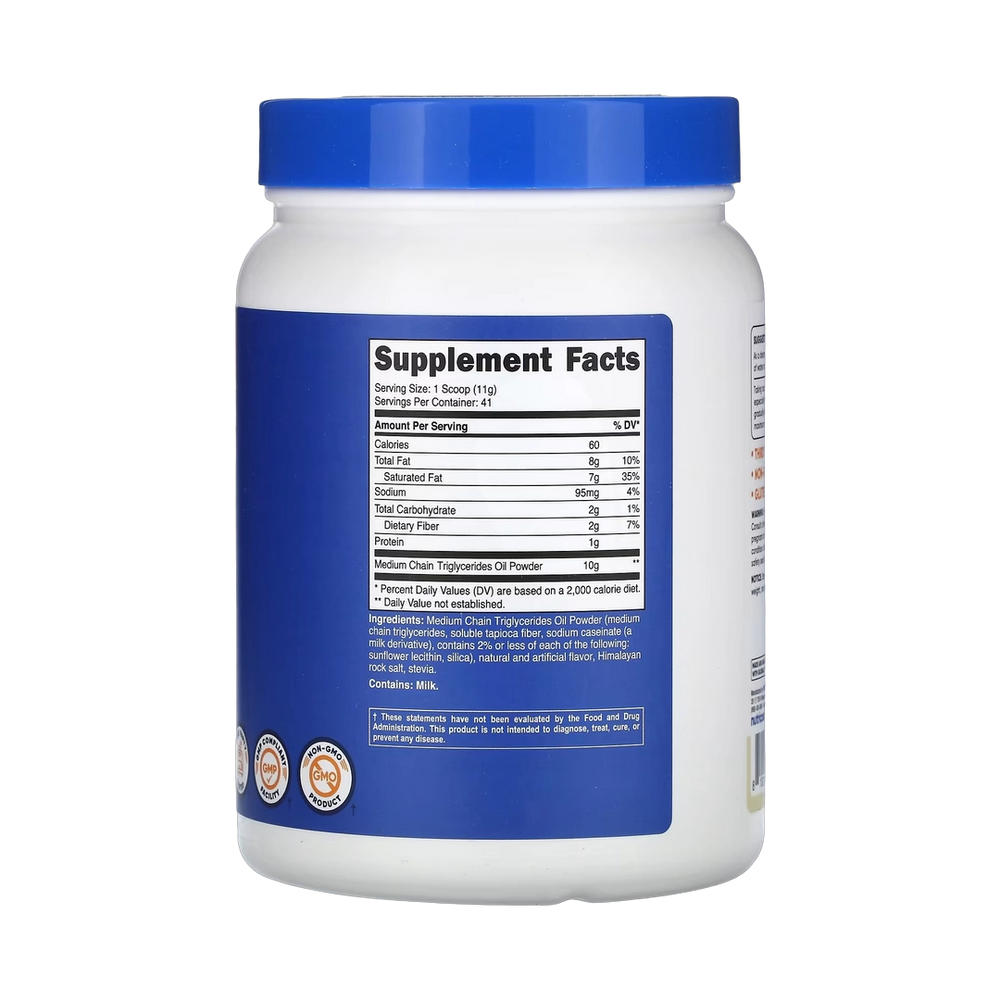 Nutricost, MCT Oil Powder, Vanilla, 16 oz, 454 g