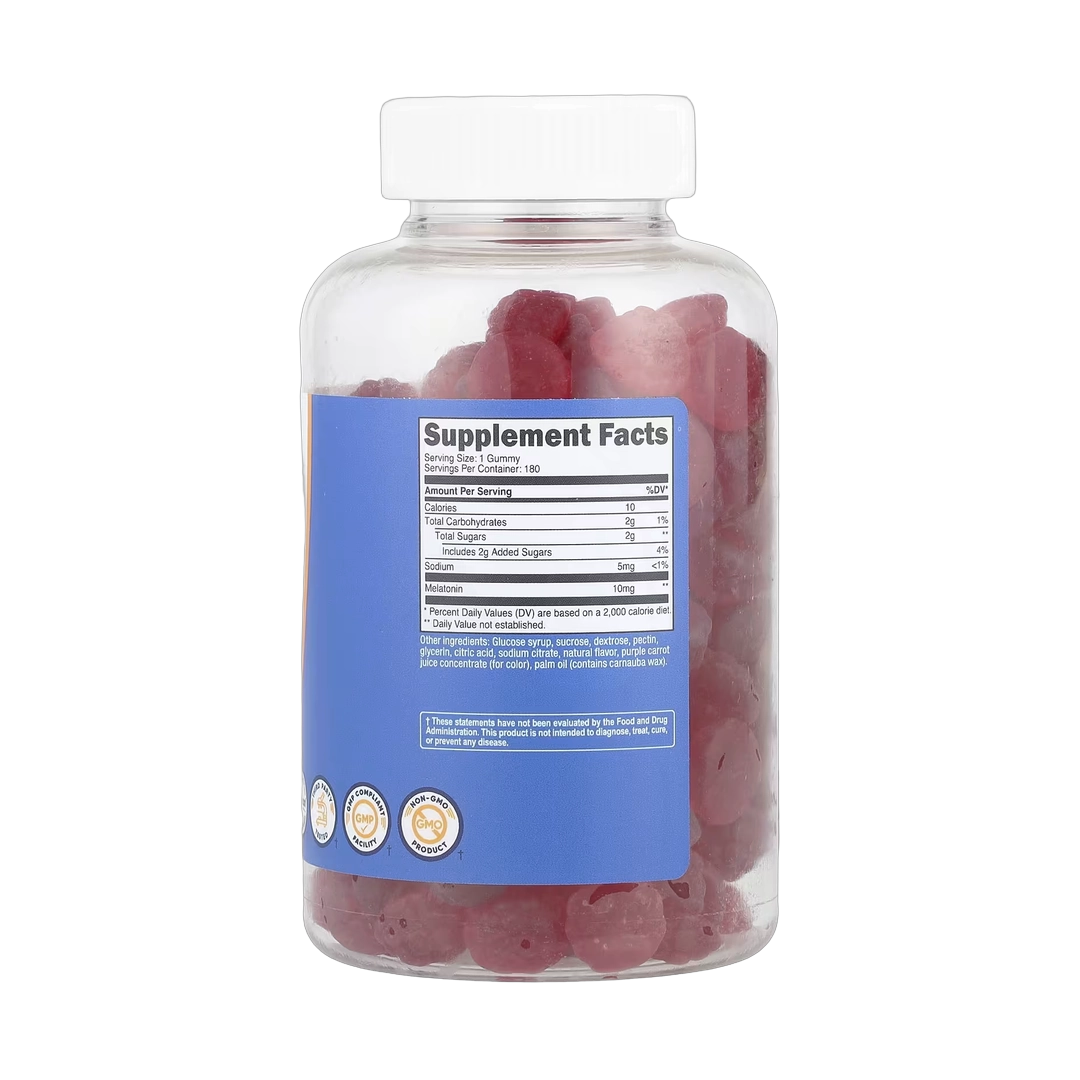 Nutricost, Melatonin Gummies, Strawberry, 10 mg, 180 Gummies