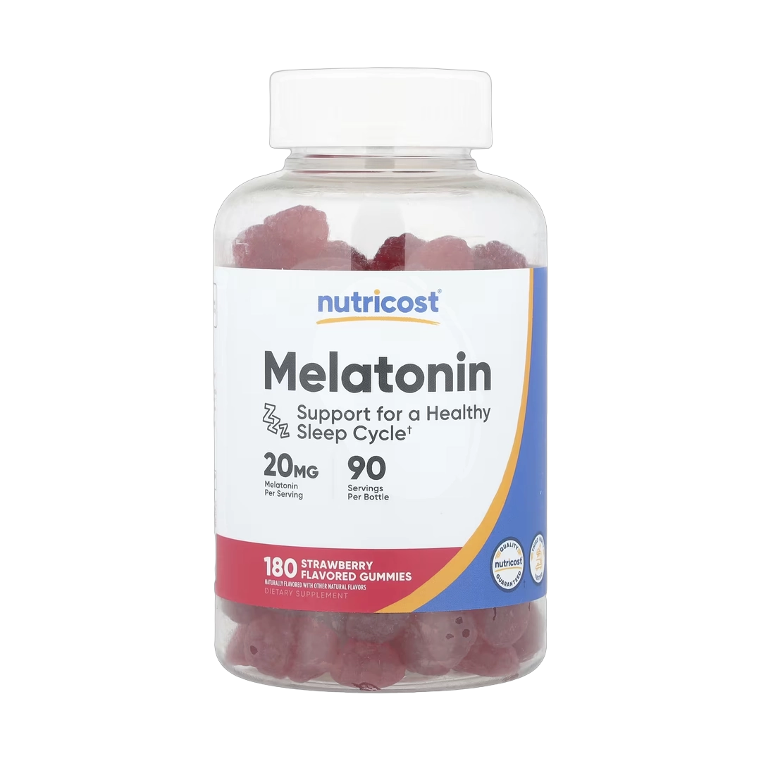 Nutricost, Melatonin Gummies, Strawberry, 180 Gummies