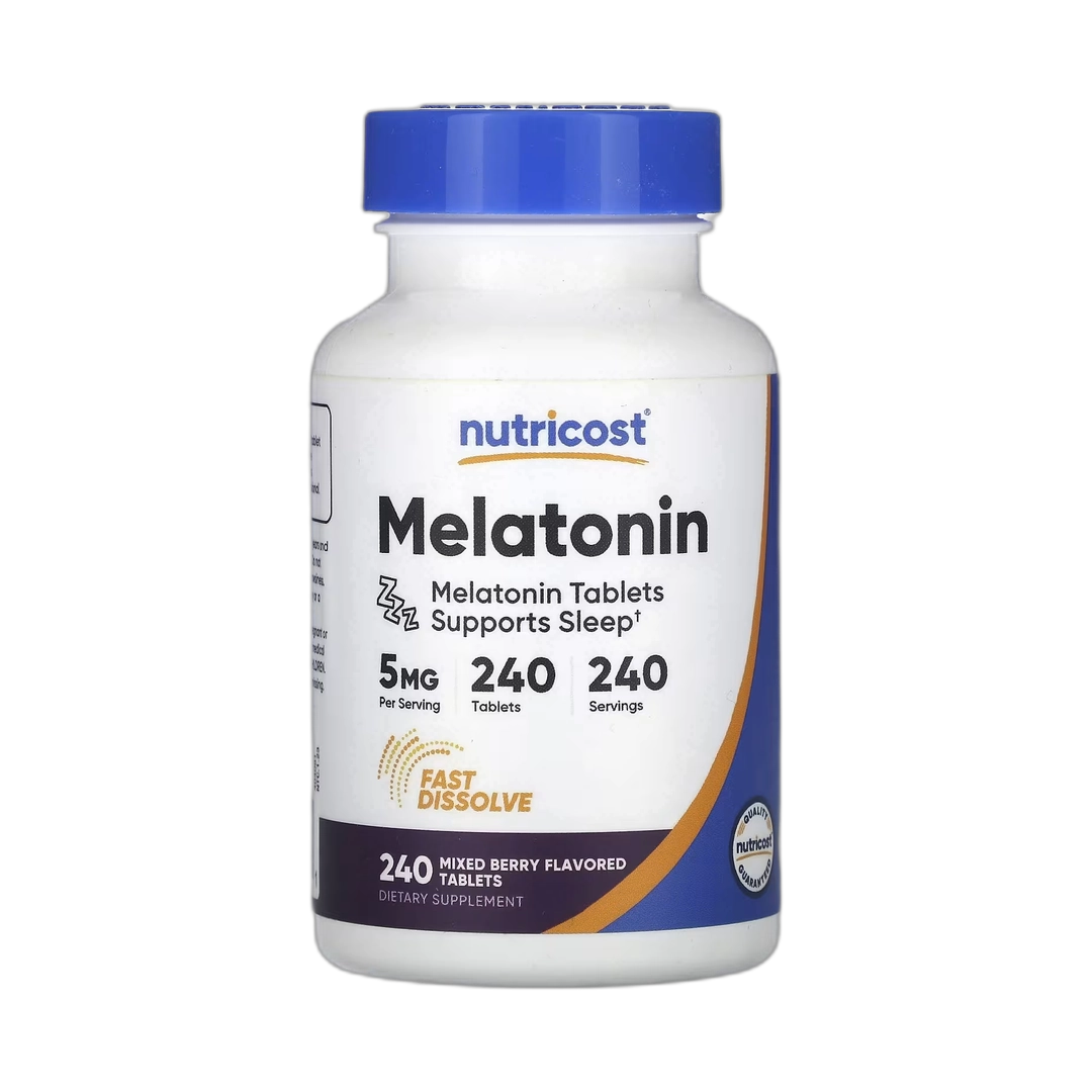 Nutricost, Melatonin, Mixed Berry, 5 mg, 240 Tablets