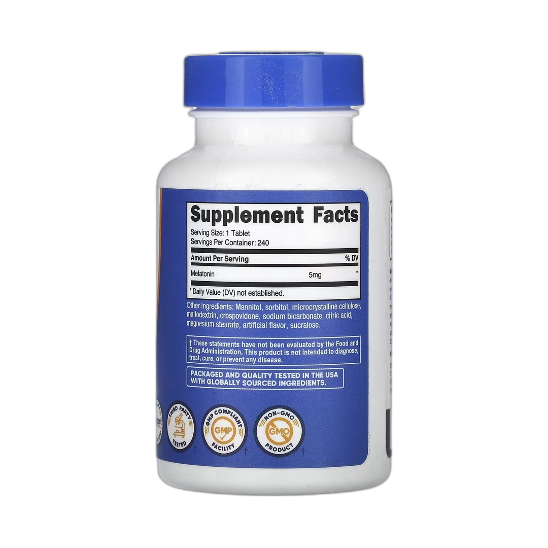 Nutricost, Melatonin, Mixed Berry, 5 mg, 240 Tablets