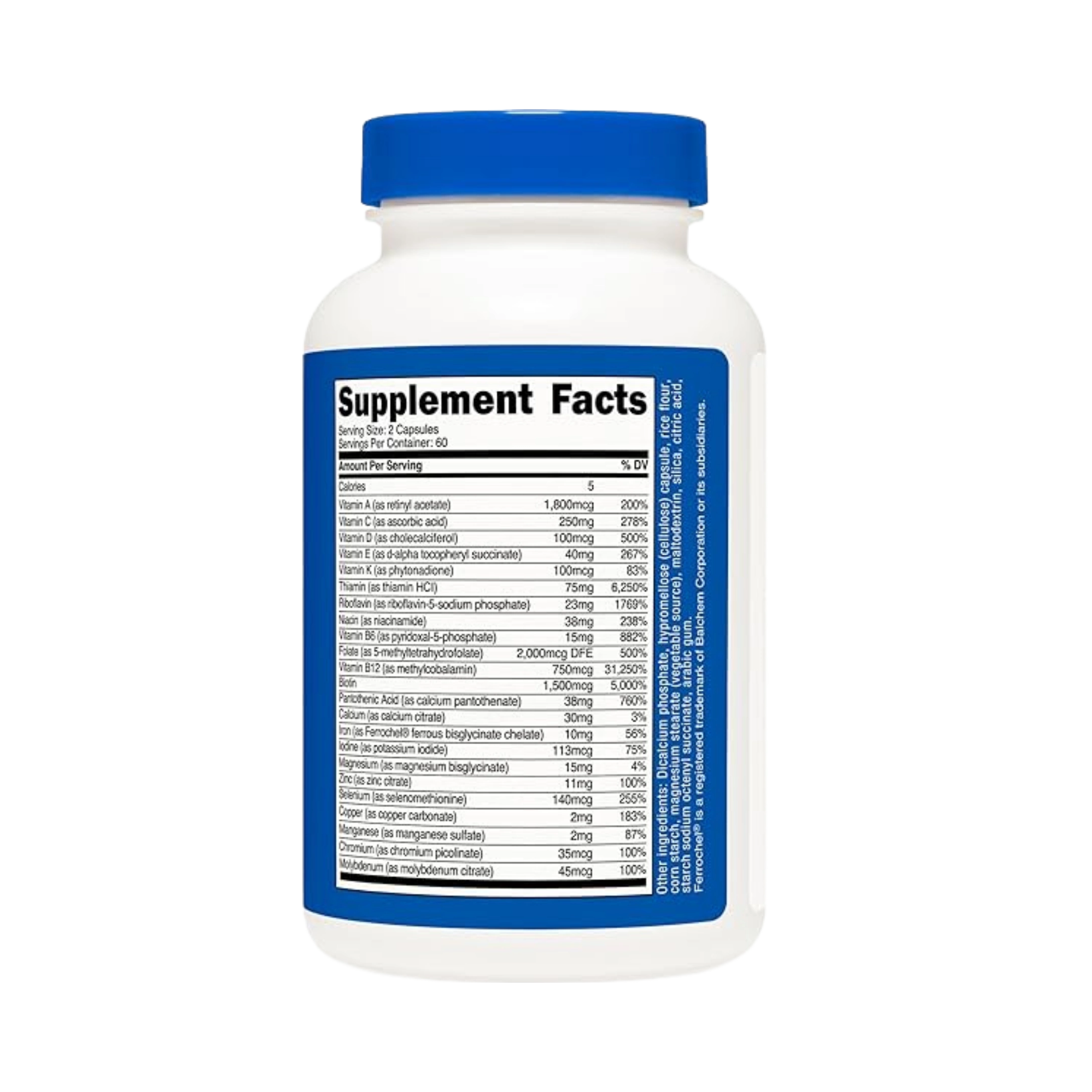 Nutricost Methylated Multivitamin 120 Capsules, 60 Servings