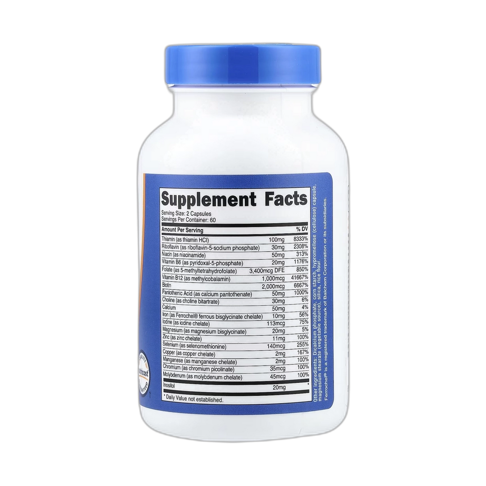 Nutricost, Methylated Vitamin B Complex, 120 Capsules