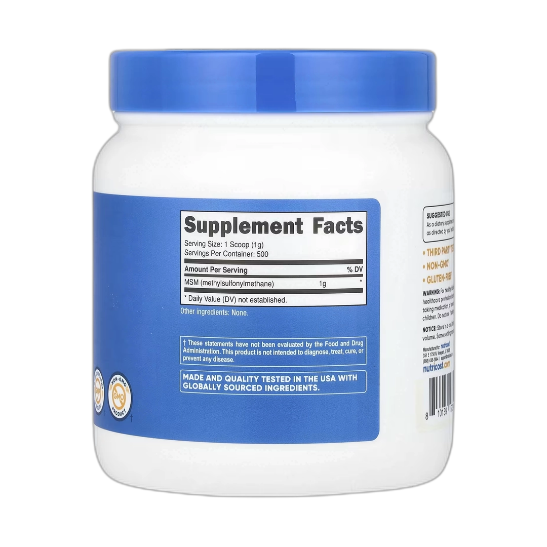 Nutricost, MSM, Unflavored, 17.9 oz, 500 g