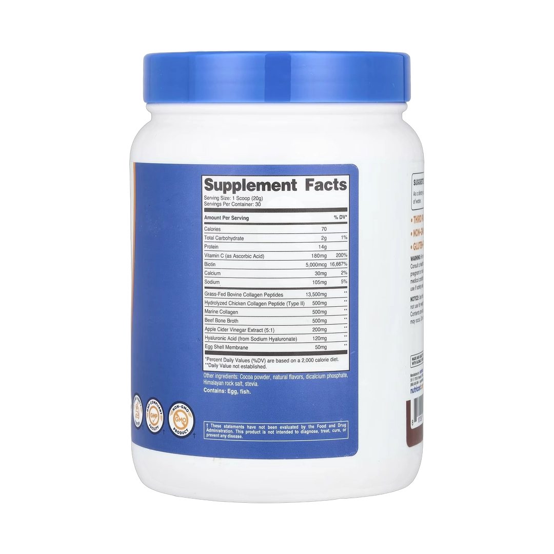 Nutricost, Multi Collagen Protein Complex, Milk Chocolate, 1.3 lb, 588 g