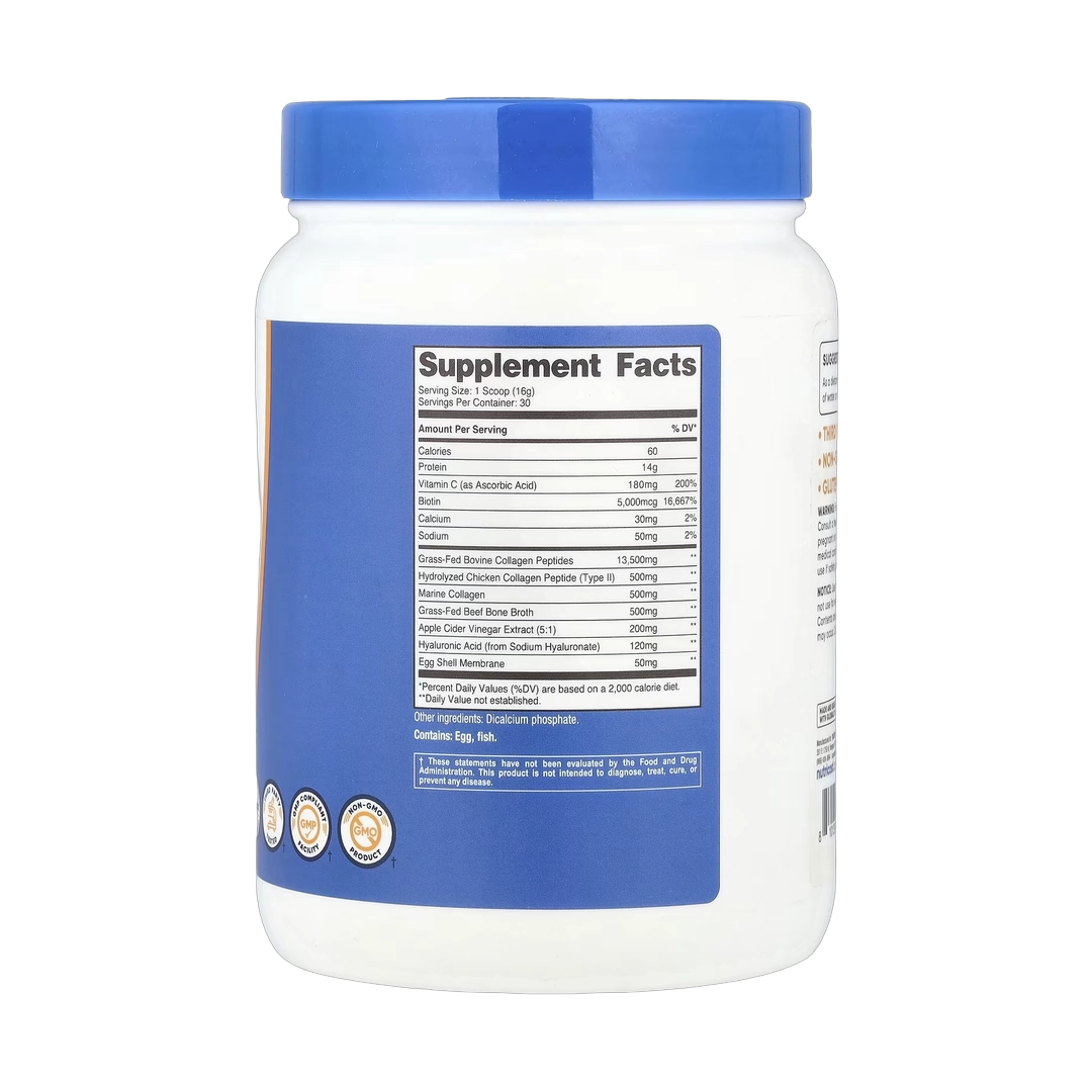 Nutricost, Multi Collagen Protein Complex, Unflavored, 1.1 lb, 486 g