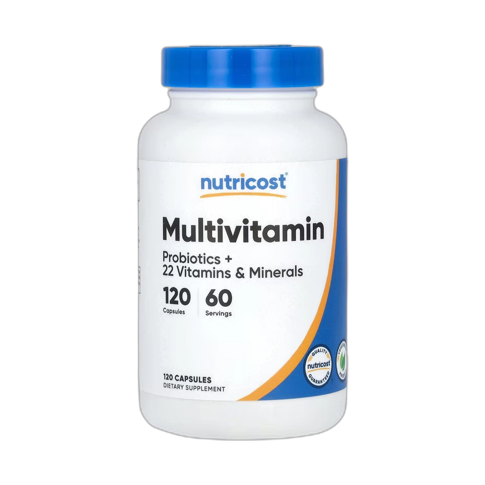 Nutricost, Multivitamin, Probiotics + 22 Vitamins & Minerals , 120 Capsules