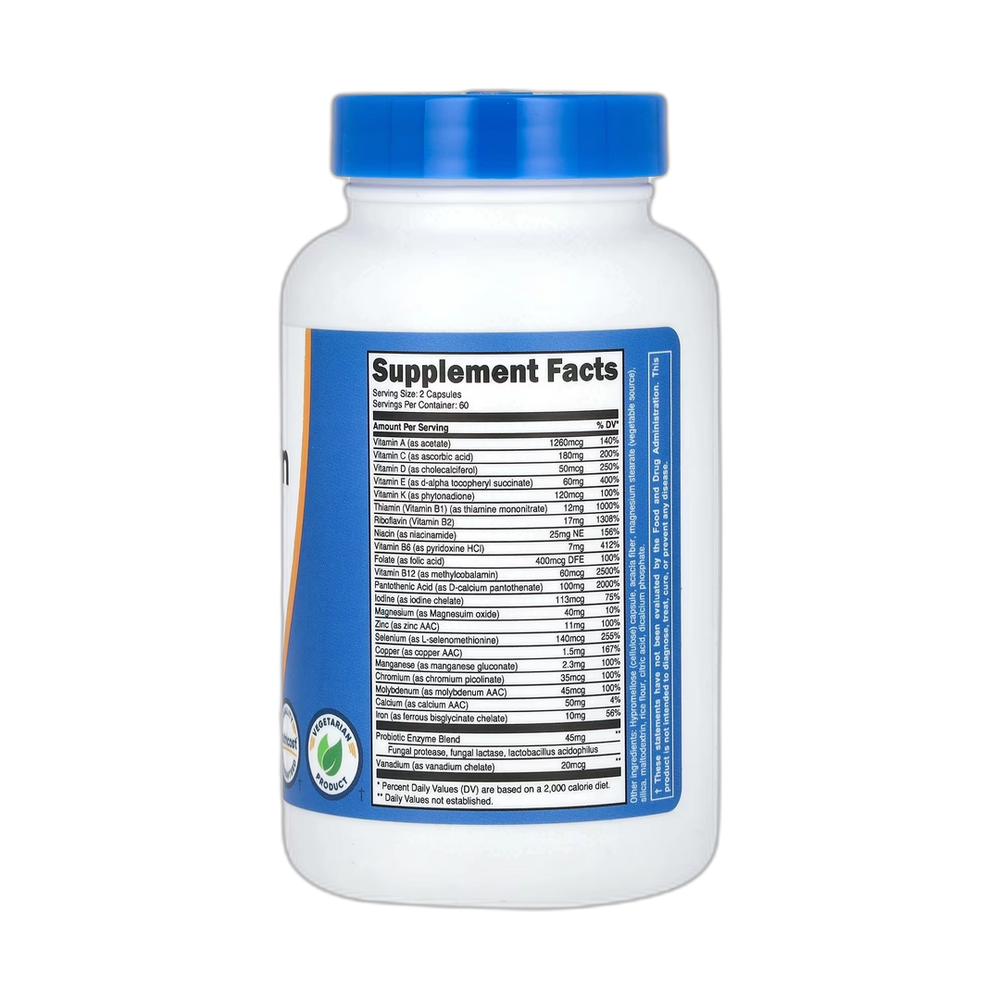 Nutricost, Multivitamin, Probiotics + 22 Vitamins & Minerals , 120 Capsules