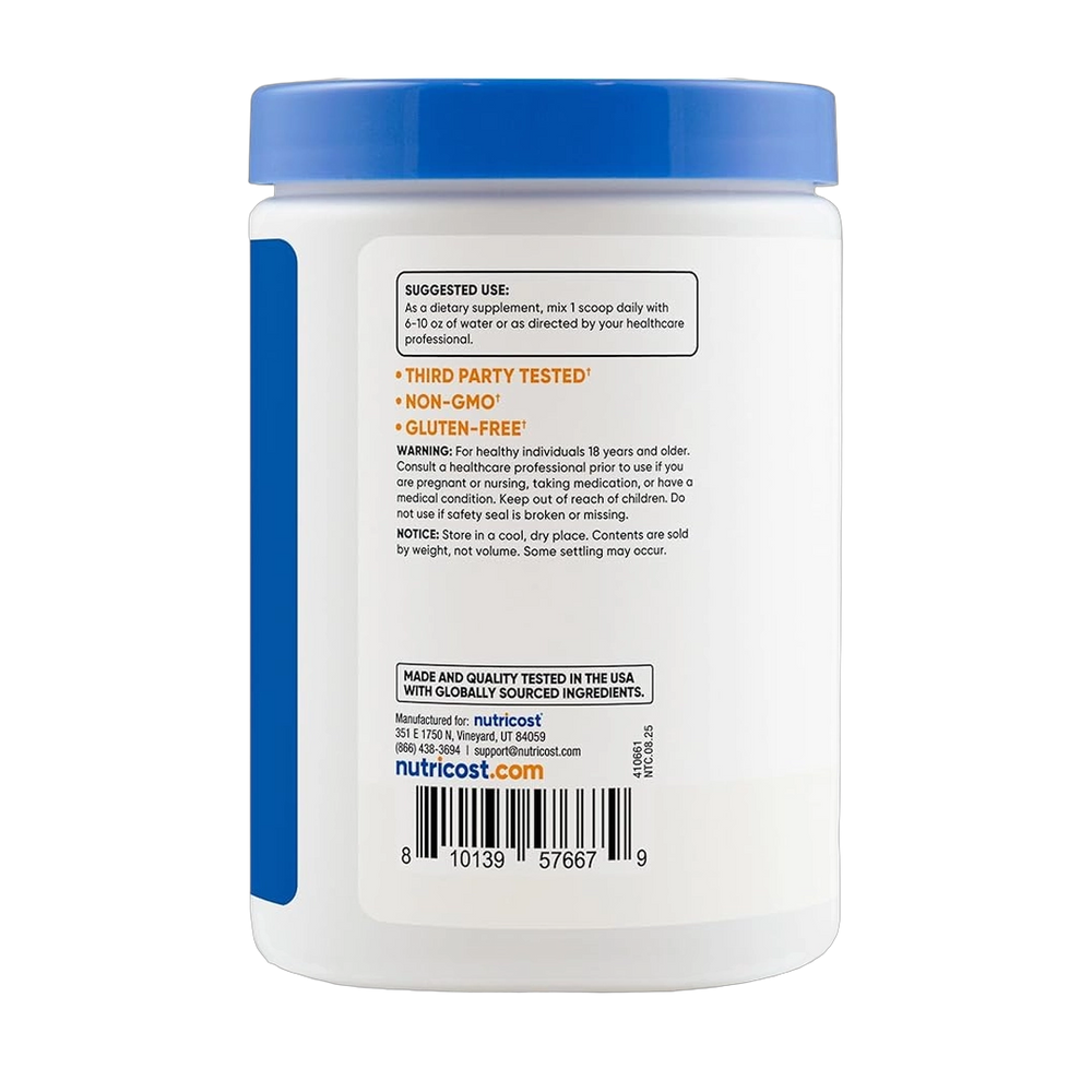 Nutricost, NAC + Glycine, 2,000 mg NAC, 2,000 mg Glycine, Unflavored, 8.9 oz, 250 g