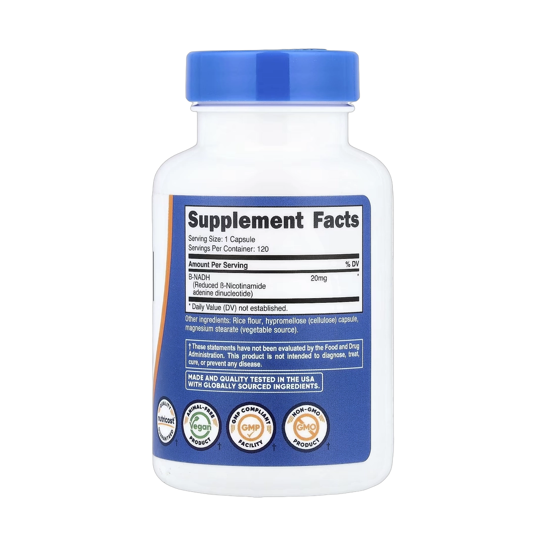 Nutricost, NADH, 20 mg, 120 Capsules