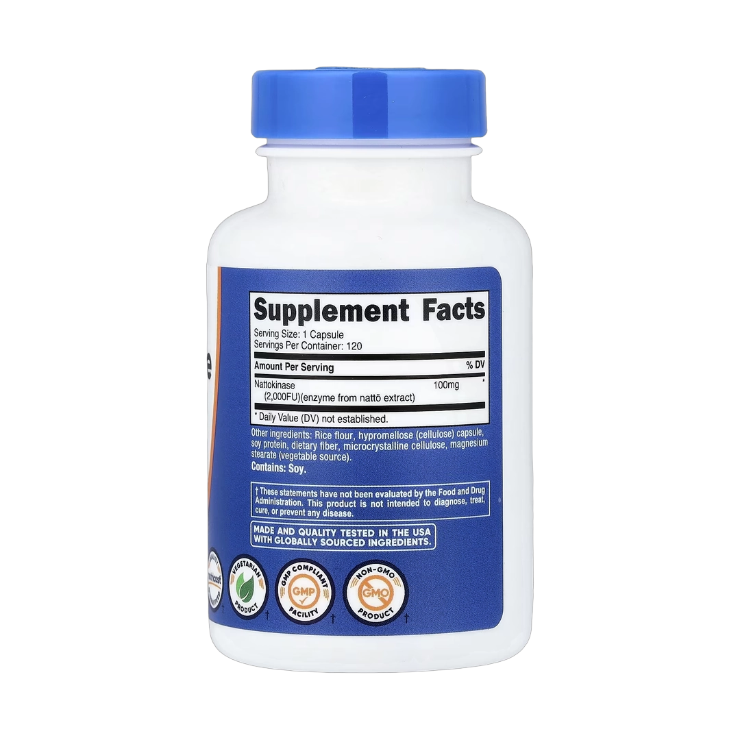 Nutricost, Nattokinase, 100 mg (2,000 FU), 120 Capsules
