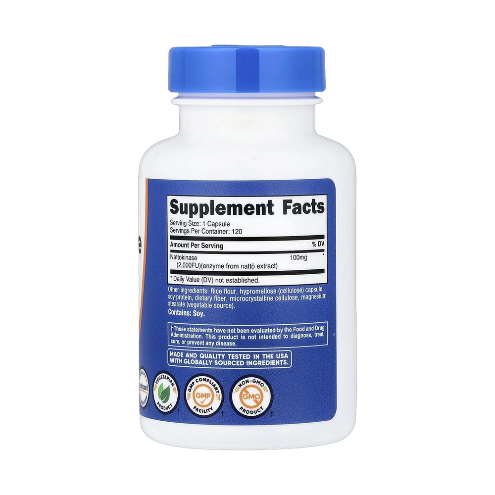 Nutricost, Nattokinase, 100 mg (2,000 FU), 120 Capsules