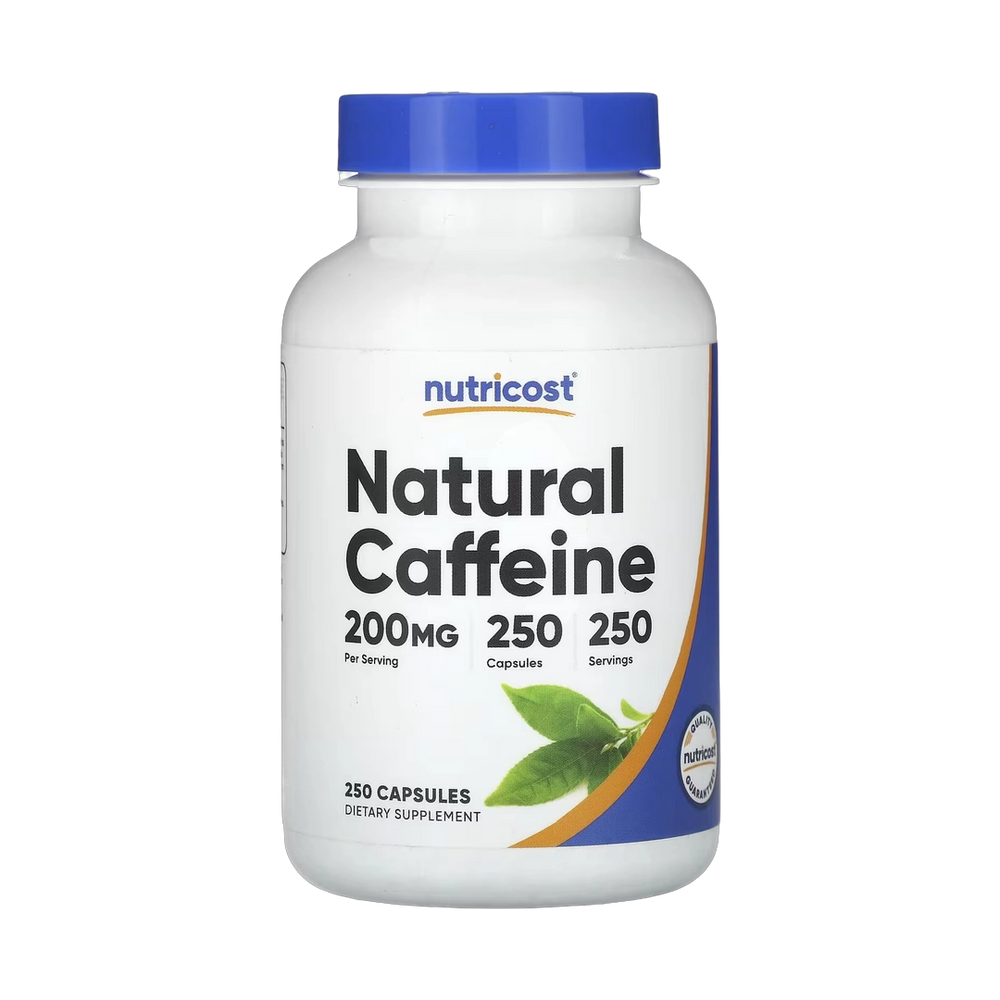 Nutricost, Natural Caffeine, 200 mg, 250 Capsules
