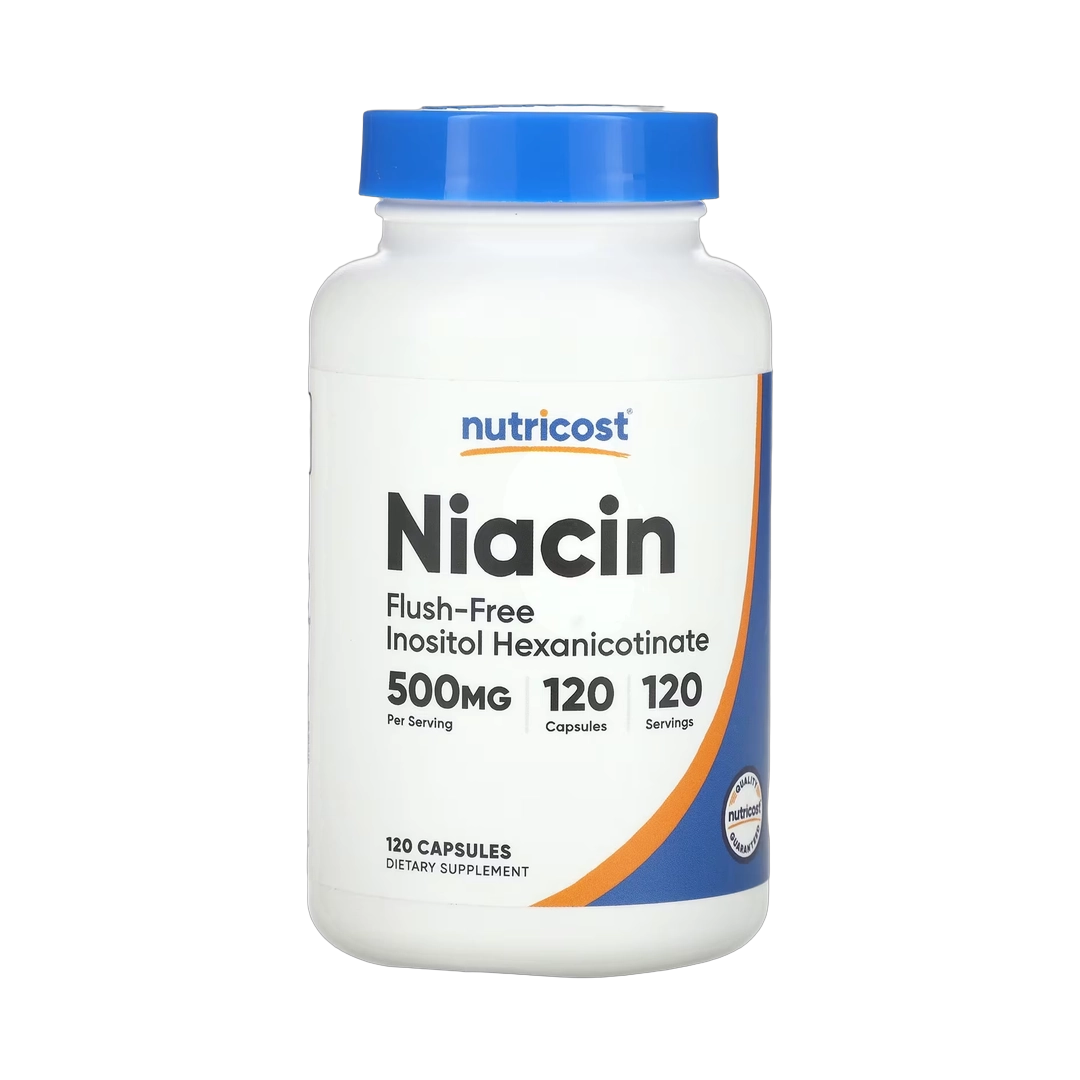 Nutricost, Niacin, Flush-Free, 500 mg, 120 Capsules