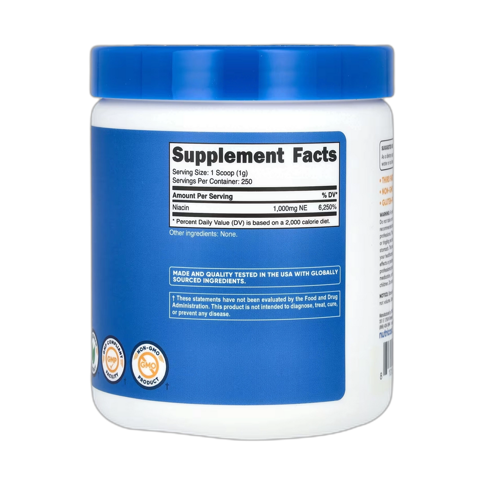 Nutricost, Niacin, Unflavored, 8.9 oz, 250 g