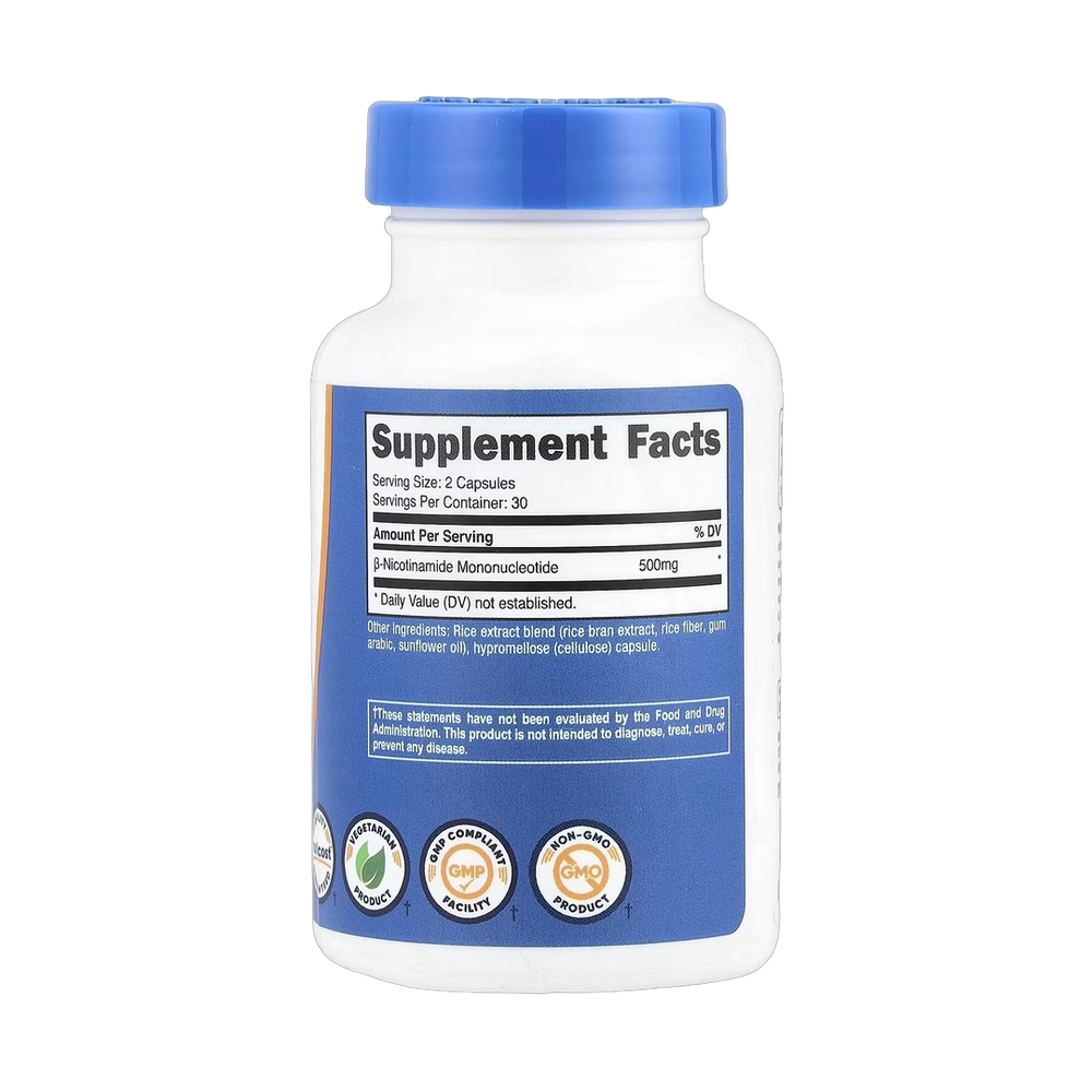 Nutricost, NMN, 500 mg, 60 Capsules