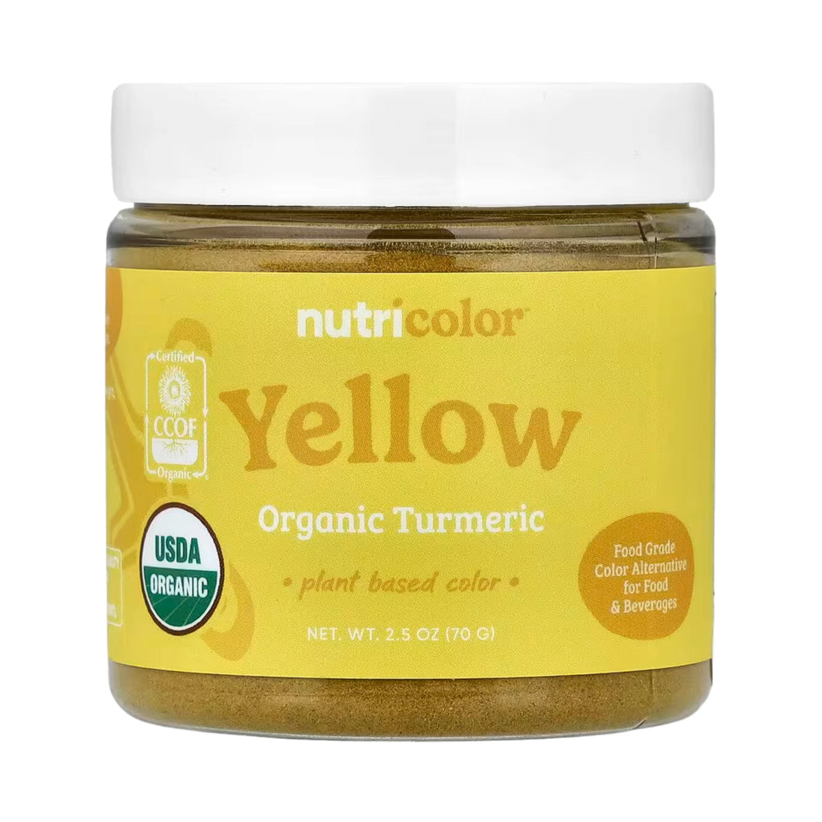 Nutricost, Nutricolor, Yellow Organic Turmeric, 2.5 oz, 70 g