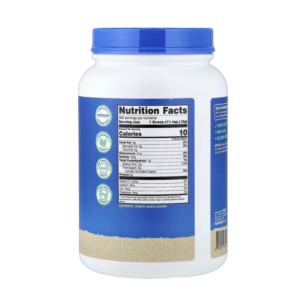 Nutricost, Organic Acacia Fiber Powder, Unflavored, 32.4 oz, 907 g