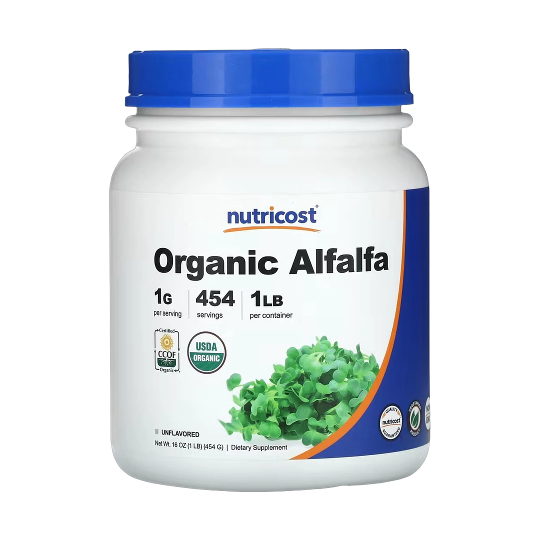 Nutricost, Organic Alfalfa Powder, Unflavored, 16 oz, 454 g