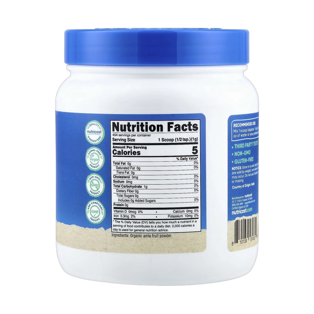Nutricost, Organic Amla, Unflavored, 16.2 oz, 454 g