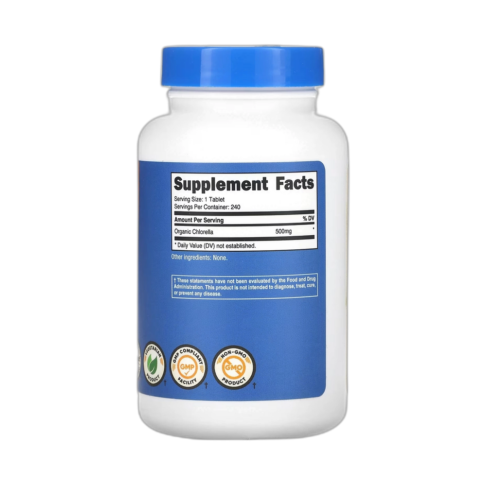 Nutricost, Organic Chlorella, 500 mg, 240 Tablets