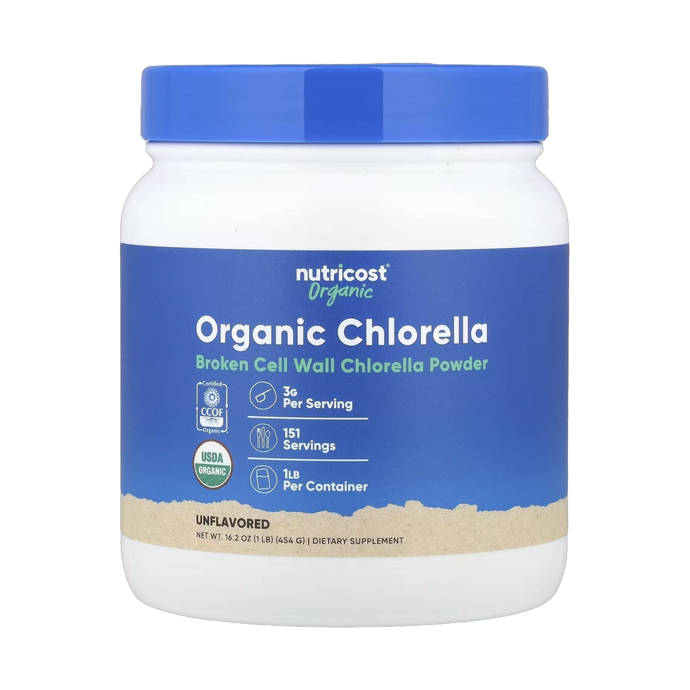 Nutricost, Organic Chlorella Powder, Unflavored , 16.2 oz, 454 g