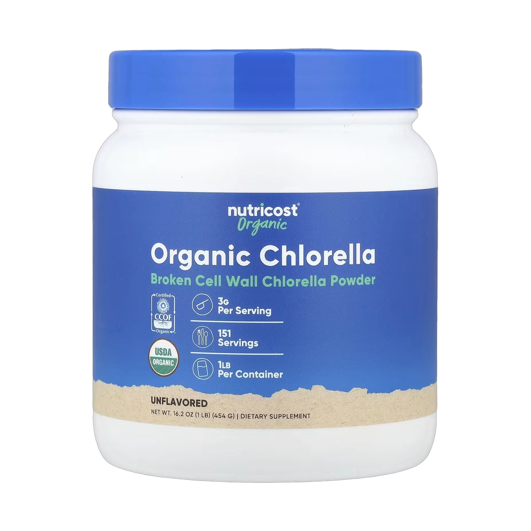 Nutricost, Organic Chlorella Powder, Unflavored , 16.2 oz, 454 g