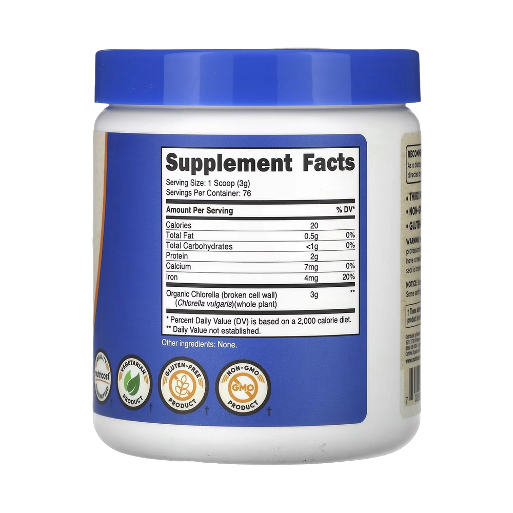 Nutricost, Organic Chlorella, Unflavored, 8 oz, 227 g