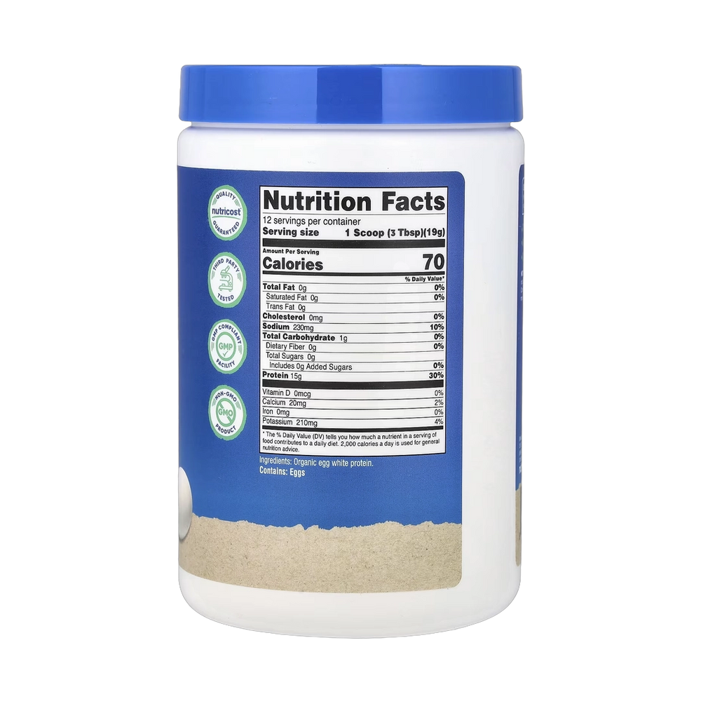 Nutricost, Organic Egg White Protein, Unflavored, 8.1 oz, 227 g