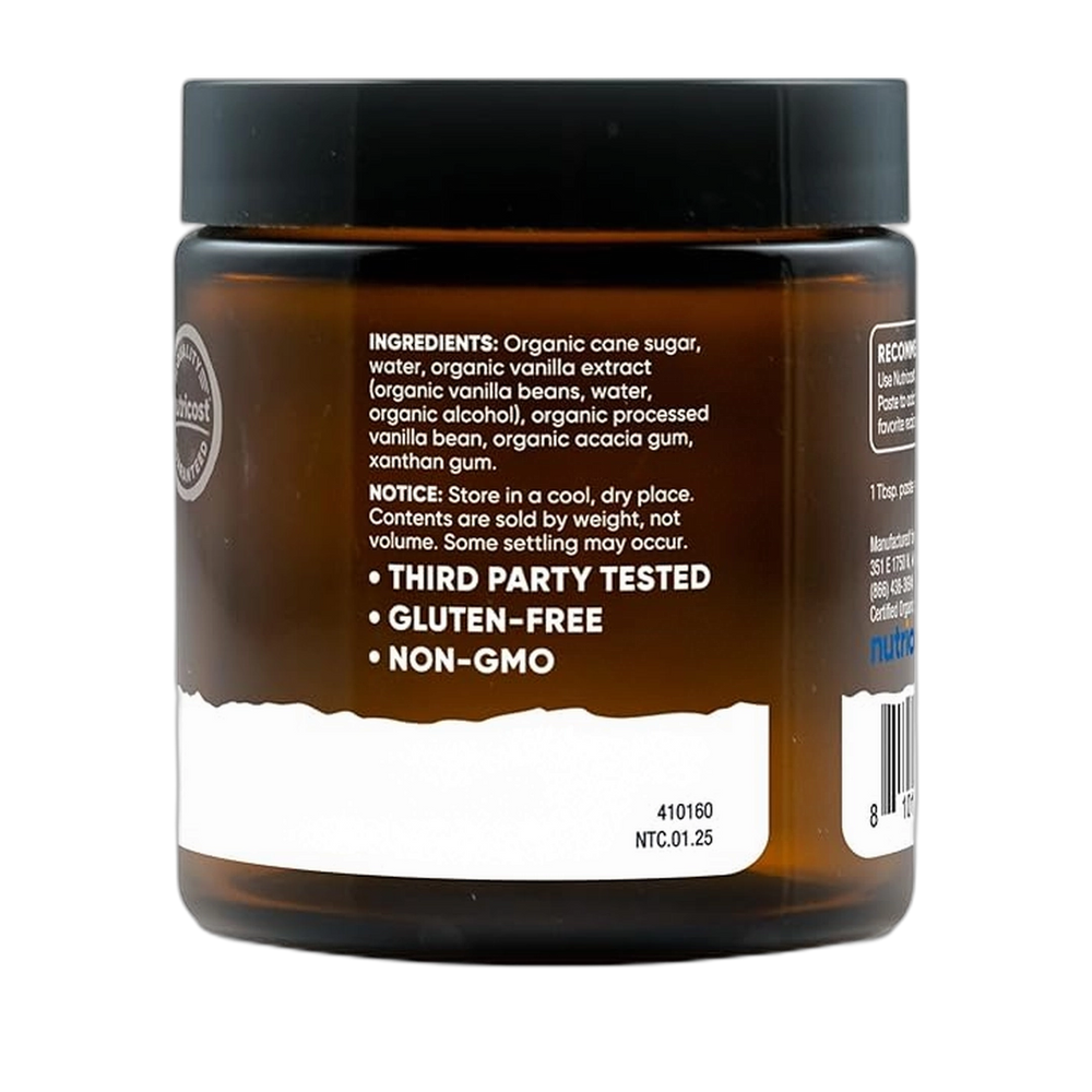 Nutricost Organic Madagascar Vanilla Bean Paste, 4 oz