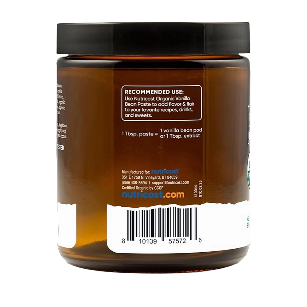 Nutricost, Organic Madagascar Vanilla Bean Paste, 8 oz
