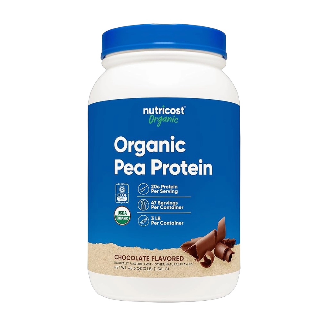 Nutricost, Organic, Pea Protein, Chocolate, 3 lb, 1,361 g