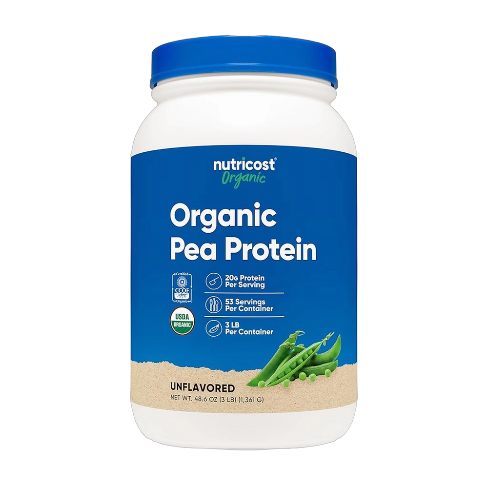 Nutricost, Organic, Pea Protein, Unflavored, 3 lb, 1,361 g