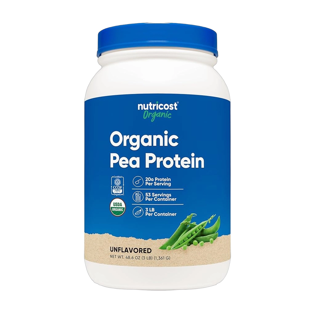 Nutricost, Organic, Pea Protein, Unflavored, 3 lb, 1,361 g