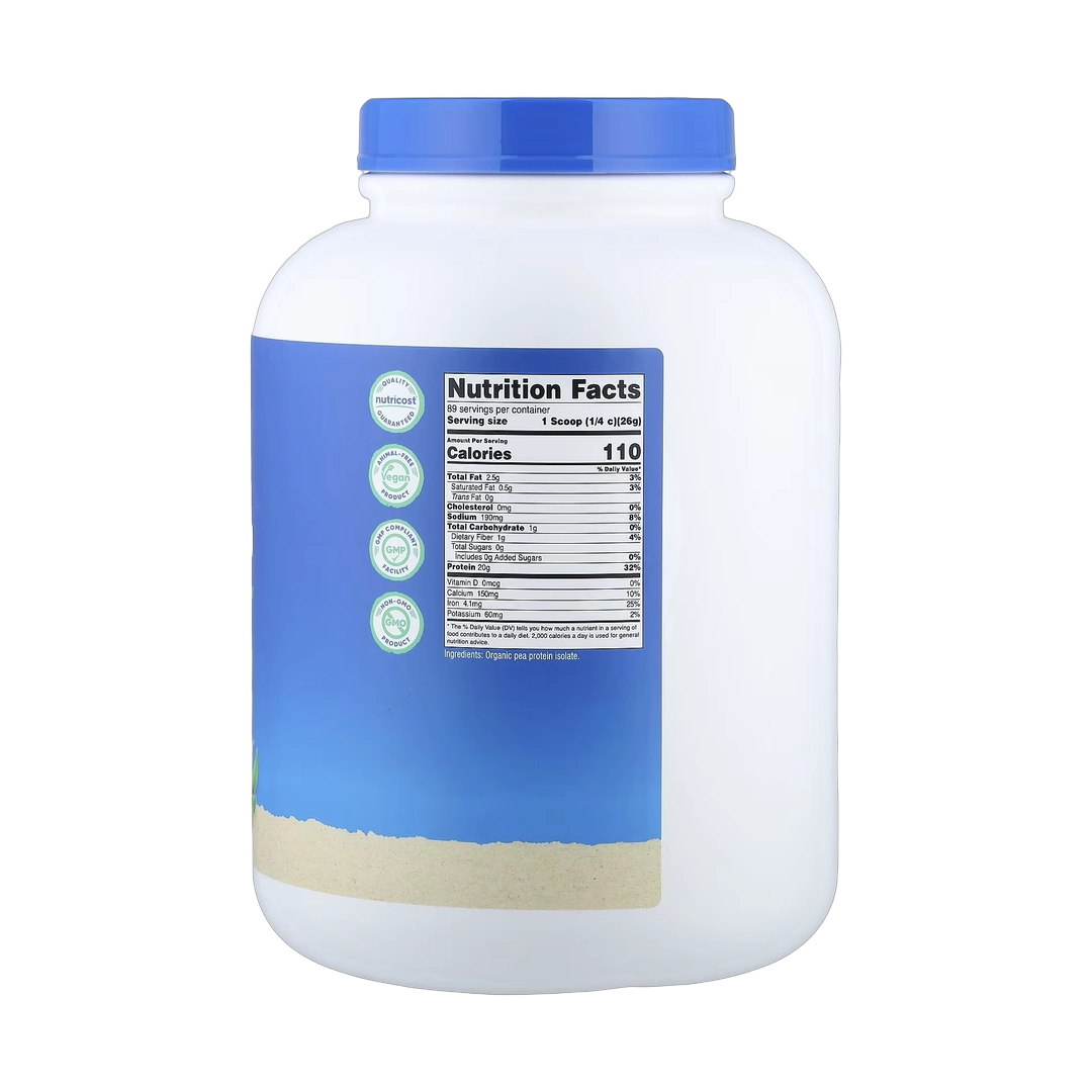 Nutricost, Organic Pea Protein, Unflavored, 5 lb, 2,268 g