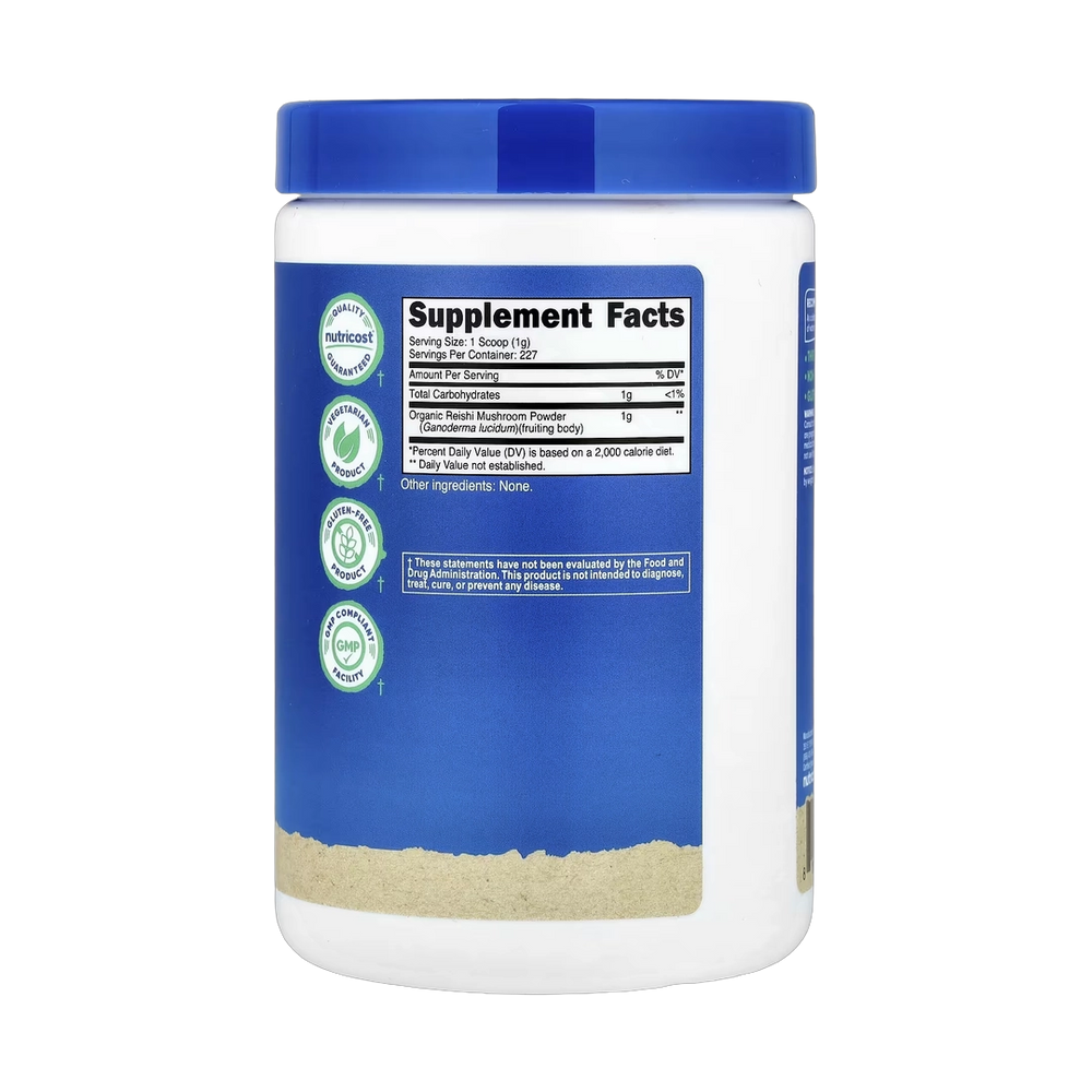Nutricost, Organic Reishi Mushroom, Unflavored, 8.1 oz, 227 g