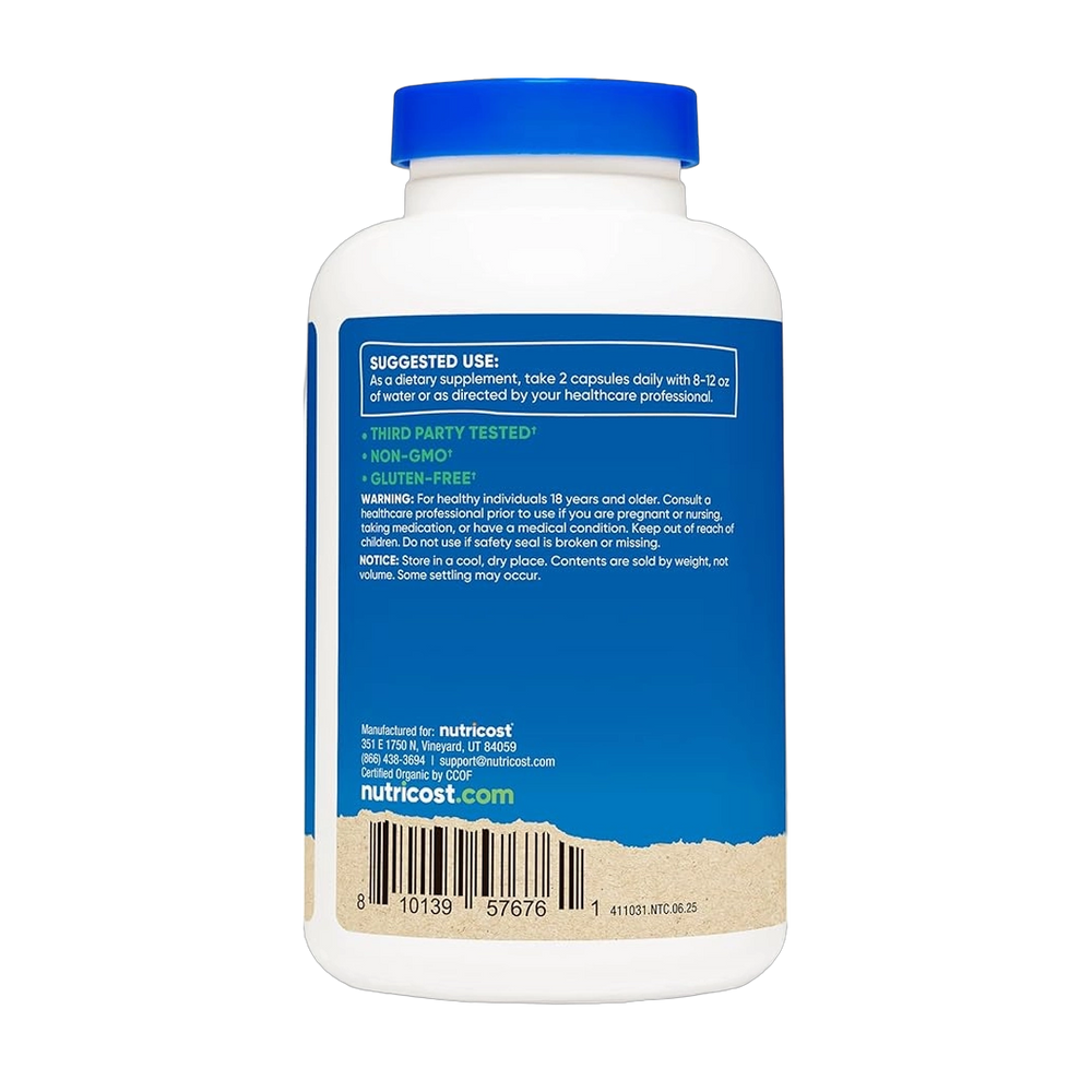 Nutricost, Organic Resveratrol, 600 mg, 120 Capsules