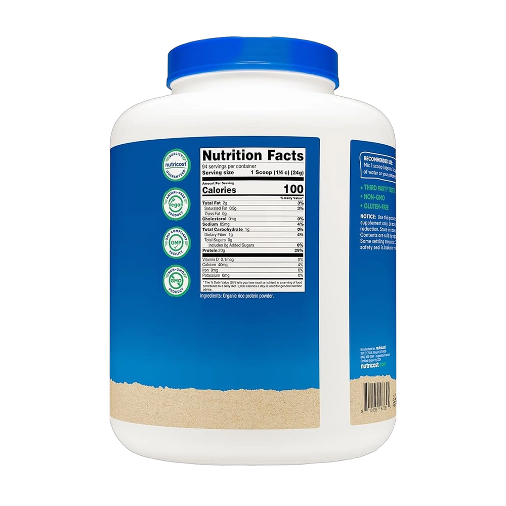 Nutricost, Organic, Rice Protein, 5 lb, 2,268 g