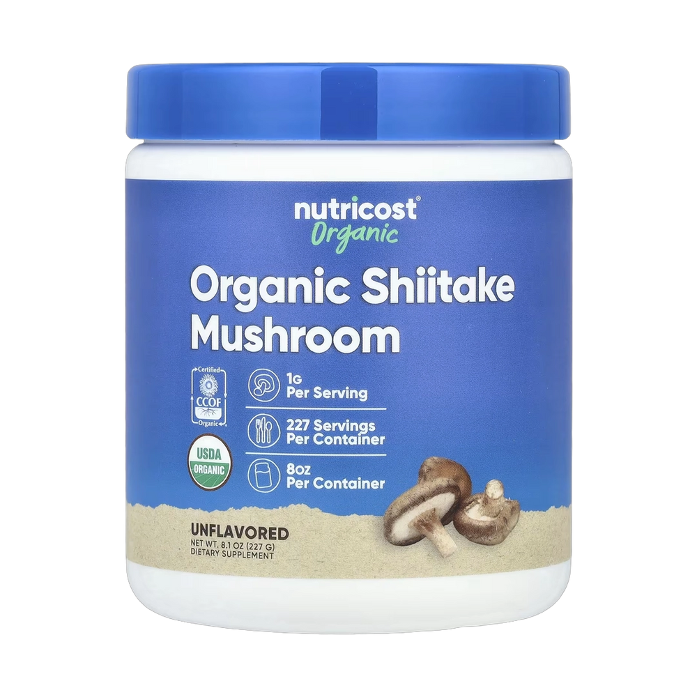 Nutricost, Organic Shiitake Mushroom Powder, Unflavored, 8 oz