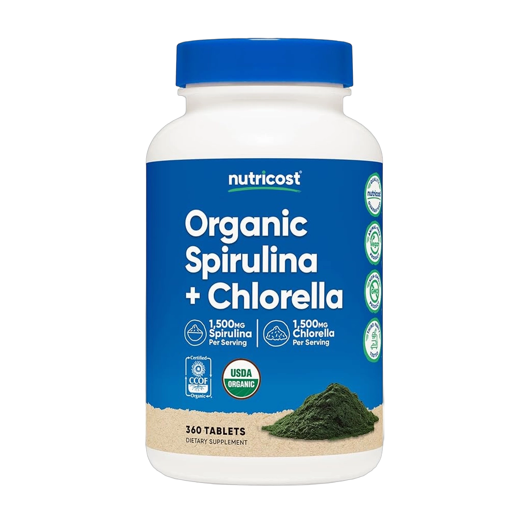 Nutricost, Organic Spirulina + Chlorella, 3,000 mg, 360 Tablets
