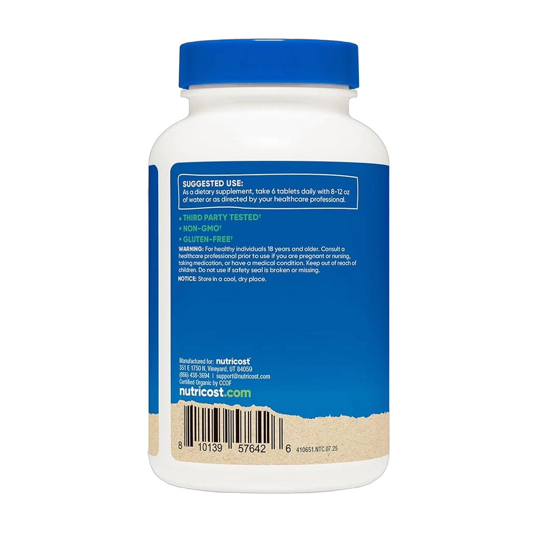 Nutricost, Organic Spirulina + Chlorella, 3,000 mg, 360 Tablets