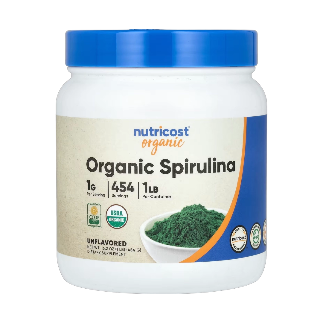 Nutricost, Organic Spirulina, Unflavored, 16.2 oz, 454 g