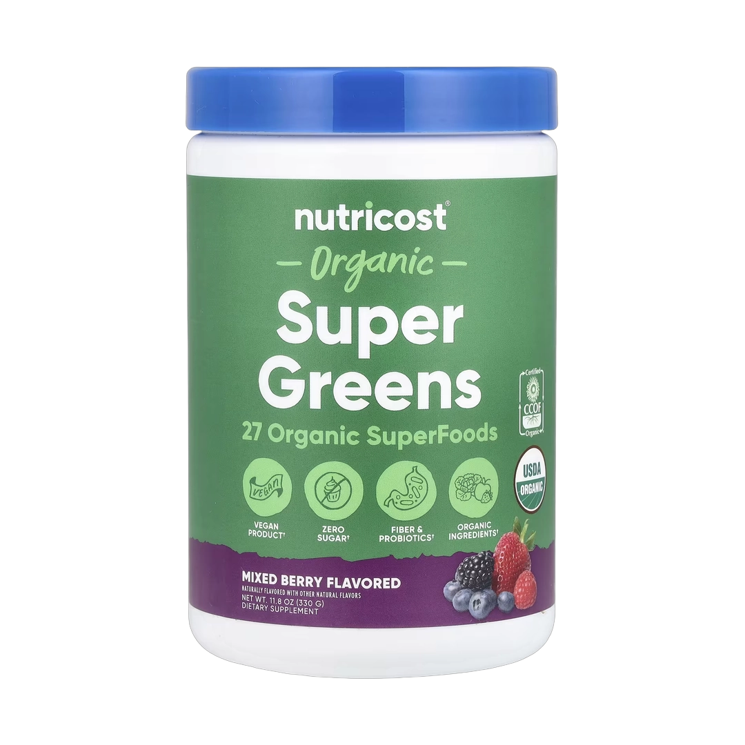 Nutricost, Organic Super Greens, Mixed Berry, 11.8 oz, 330 g
