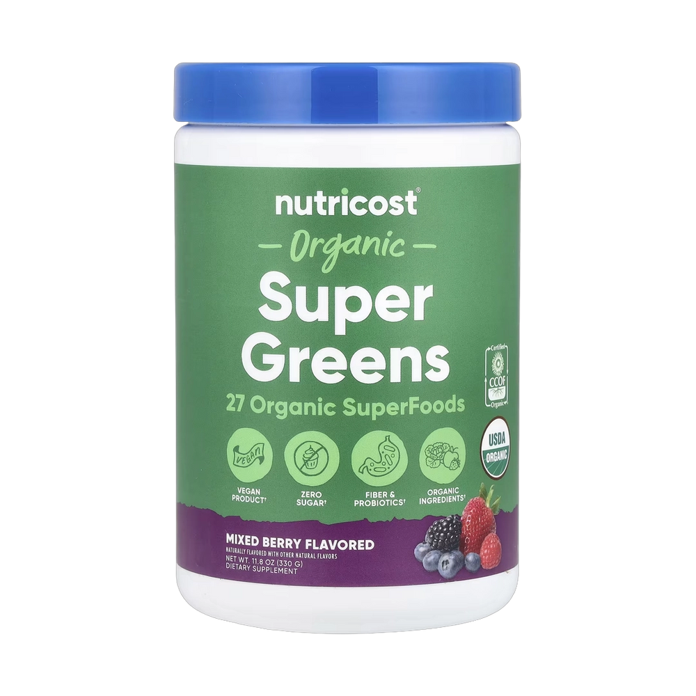 Nutricost, Organic Super Greens, Mixed Berry, 11.8 oz, 330 g